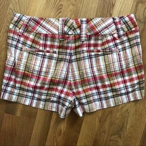 J Crew City Fit Plaid Shorts